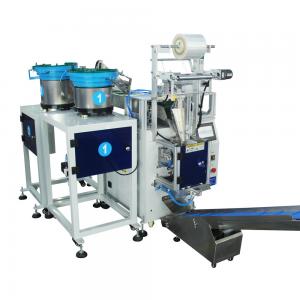Automatic Screw Spare Part Counting Packaging Machine With Two Vibration Bowl Conveyor Hardware Packing Machine Feeder