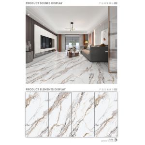 China Grey Glazed Metallic Marble Ceramic Tile Stone For Hotel Floor Decoration wholesale