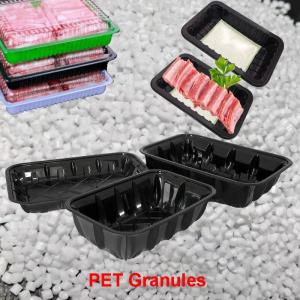 Pre Made Frozen Food Trays Recycled PET Granules Resin Raw Material