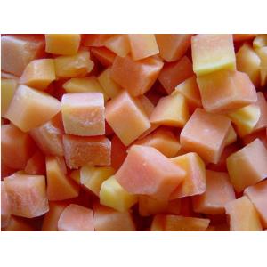 China Delicious Taste Quick Frozen Papaya Cubes Grade A IQF Food Products wholesale