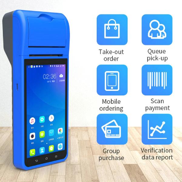 Android 8.1 PDA POS Terminal Mobile Handheld Mini With 58mm Printer