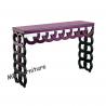 China Purple Mirrored Hall Table , 100 * 35 * 78cm Glass Mirror Hallway Console Table wholesale