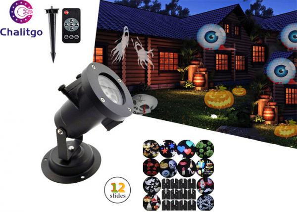 4W Decorative Projector Lights 12 Pattern For Xmas Birthday Party Black