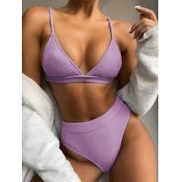 China Polyester Fabric Hot Women Bikinis Big Cup Sexy Bikinis At The Beach High Waist Slim on sale