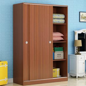 China Environmental Friendly Laminated Particle Board Cabinets As White Sliding Door Wardrobe supplier