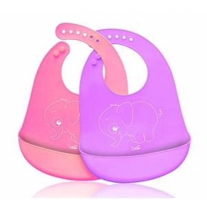 Waterproof Soft Silicone Baby Apron Bib Easily Wipes Clean Customized Size