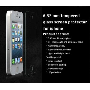 iPhone tempered glass screen protector 0.33 mm 9H 2.5D round edge high transparency