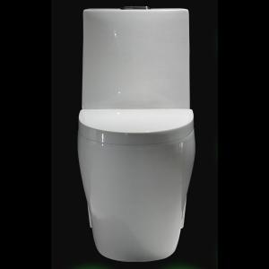 26" One Piece Skirted Dual Flush Toilet Flush Valve Ceramic Tall Toilet Bowls