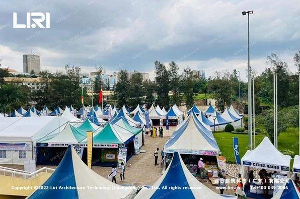 DIN4102 Pagoda Outdoor Event Tents With Colorful PVC Sidewall