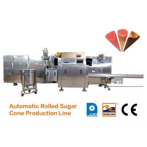 China 23° Angle Double Color Ice Cream  Sugar Cone Production Line stainless steel supplier