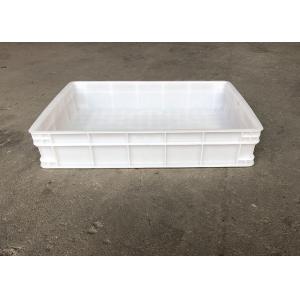 China Heavy Duty Euro Stacking Containers White Food Plastic Trays For Freezing Fish supplier
