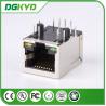 China Side Entry Single Port 10/100baseT RJ45 with transformer , UTP RJ45 8P8C female Jack wholesale