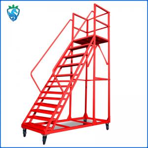 China 14 Foot 15 Foot Mobile Safety Step Ladder Collapsible Assembled Workbench For Storage supplier