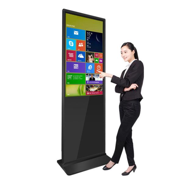 Free Standing Digital Signage Touch Screen 65inch LCD Display High Brightness Tft Lcd Display