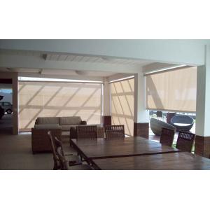 Motorized Outdoor Sunscreen Roller Blinds For Windows Zipper Track