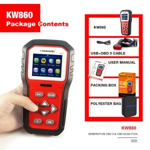 KW860 KW850 KONNWEI OBDII Code Reader With Printer