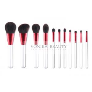 China Vonira Hot Pink Limited Edition Real Hair Makeup Brush Set Pearl White Handle supplier