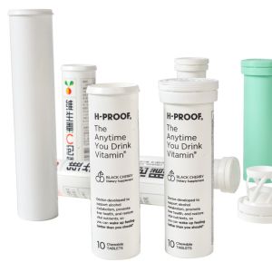 China Custom PP Vitamin Tablet Effervescent Empty Plastic Bottles Milk Tablet Tube with Flip wholesale