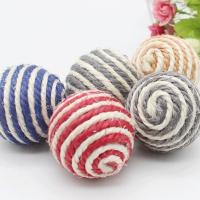 China Cat Pet Hemp Rope Woven Ball Chew Rattle Scratch Toy Interactive Scratch Chew Toy Pet Cat Dog on sale