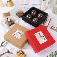 China 120Gsm-200gsm PMS Dessert Takeaway Boxes Mini Cupcake Boxes Holds 4 on sale