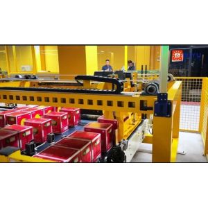 China 紙分離機付きのカスタマイズされたダブル・レーンケースパレット化器 wholesale