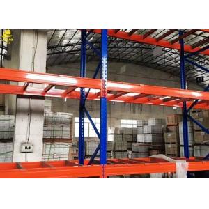 China Narrow Aisle Warehouse Pallet Racking Of Blue Colour Columns With Customized Sizes supplier