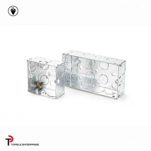 Electrical Boxes / 2-Gang British Standard Metal Conduit Box with PVC , Switch Box