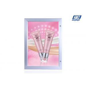 China A1 Safety Lockable Picture Frames Silver Frame LED Light Box Outdoor Application supplier