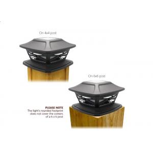 China IP44 Square Solar Post Cap Lights Outdoor White Lantern For Garden Or Fence supplier