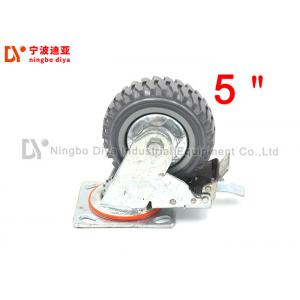 China Non Skid Flat Industrial Caster Wheels 5 Inch For Workbench Without Brake supplier