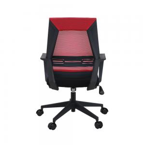 Red Ergonomic Desk Chair Nylon Wheels Mesh High Back  PA6 GF30 Armrest