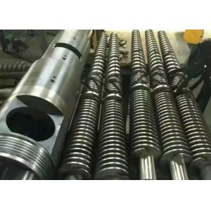 China Conical Parallel Twin Screw Barrel PVC PP PS PC PE PET ABS PMMA GPPS supplier
