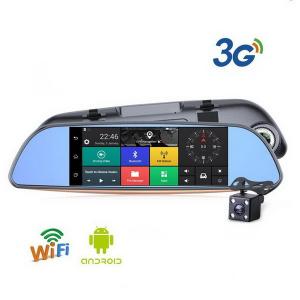 China 7 inch  Android Multi-function GPS Rearview Mirror Dual Camera Car DVR supplier