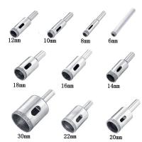 China 10 PCS Diamond Core Bit Set , Diamond Hole Saw Kit For Tiles Glass Ceramic Marble on sale