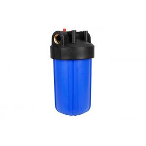 China 10'' big blue whole house plastic water filter housings with  1'' inlet/outlet port supplier
