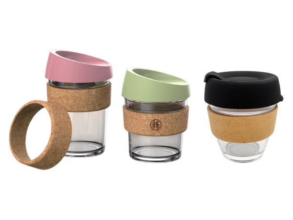 Reusable Custom Cork Band Brew Cork Sleeve Glass And Cork Coffee Cup