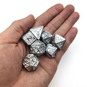 Card Edge Metal RPG Dice Hand Carved Durable For Savage World Polyhedral