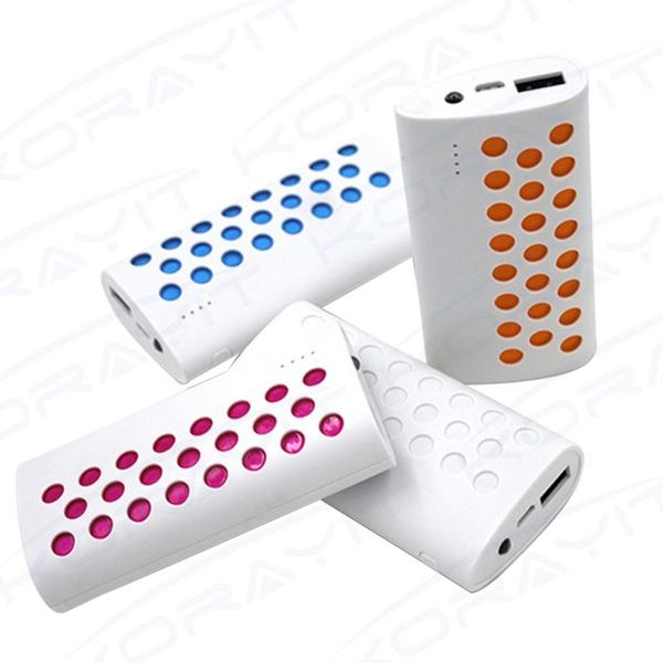 4400mAh Honeycomb Portable Power Bank for Mobile Phones, OEM External Battery