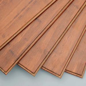 China Carbonized Strand Smooth Solid Bamboo Flooring With Hidden Fastener Clip supplier