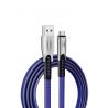 China 3.1A USB 2.0 Charging Cable For Type C Blue Flat Denim Tinned Copper 1.5m wholesale