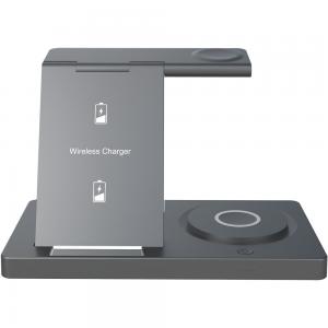 LED Night Light Charging Station 5 In 1 QI  Fast Iphone Magnetic Charger