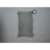China Square Shape Stainless Steel Chainmail Cast Iron Cleaner Lightweight wholesale