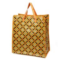 China 140gsm PP Woven Shopping Bag Laminated Recycled Woven Plastic Tote Bags With Zipper on sale