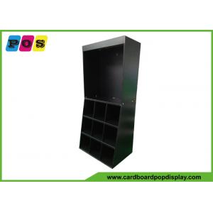 Black Printing Cardboard Display Shelves , T Shirts POP Cardboard Display With Matt Lamination FL182