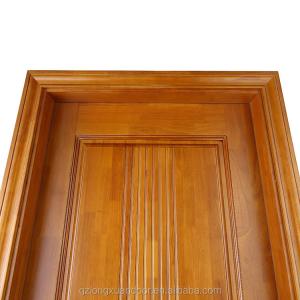 China Bedroom Melamine Wooden Door HDF Board Natural Veneer 90cm Width supplier