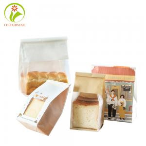 China Recyclable 120gsm FSC Bakery Packaging Bread Bags CMYK With Window supplier