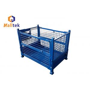 Collapsible Stainless Steel Wire Mesh Pallet Cages For Supermarket