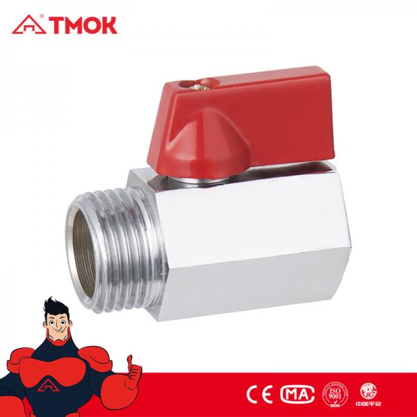 Forged Chromed Plated 1/4" Threaded Brass Ball Valve Mini