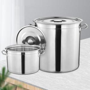 New Design Silver Kitchen Cooking Ware Stainless Steel Heavy Duty Cooking Pot Soup Stock Pot With Stainless Steel Lid