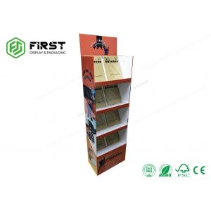 Customized Book Cardboard Display Stand, Exhibition Carton Floor Display
